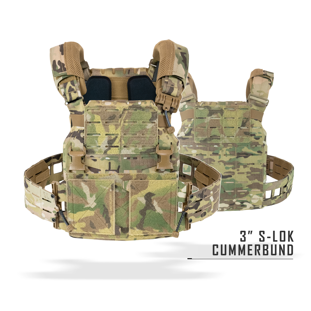 Vue avant du Shaw Concepts ARC Carrier V2 avec cummerbund S-LOK