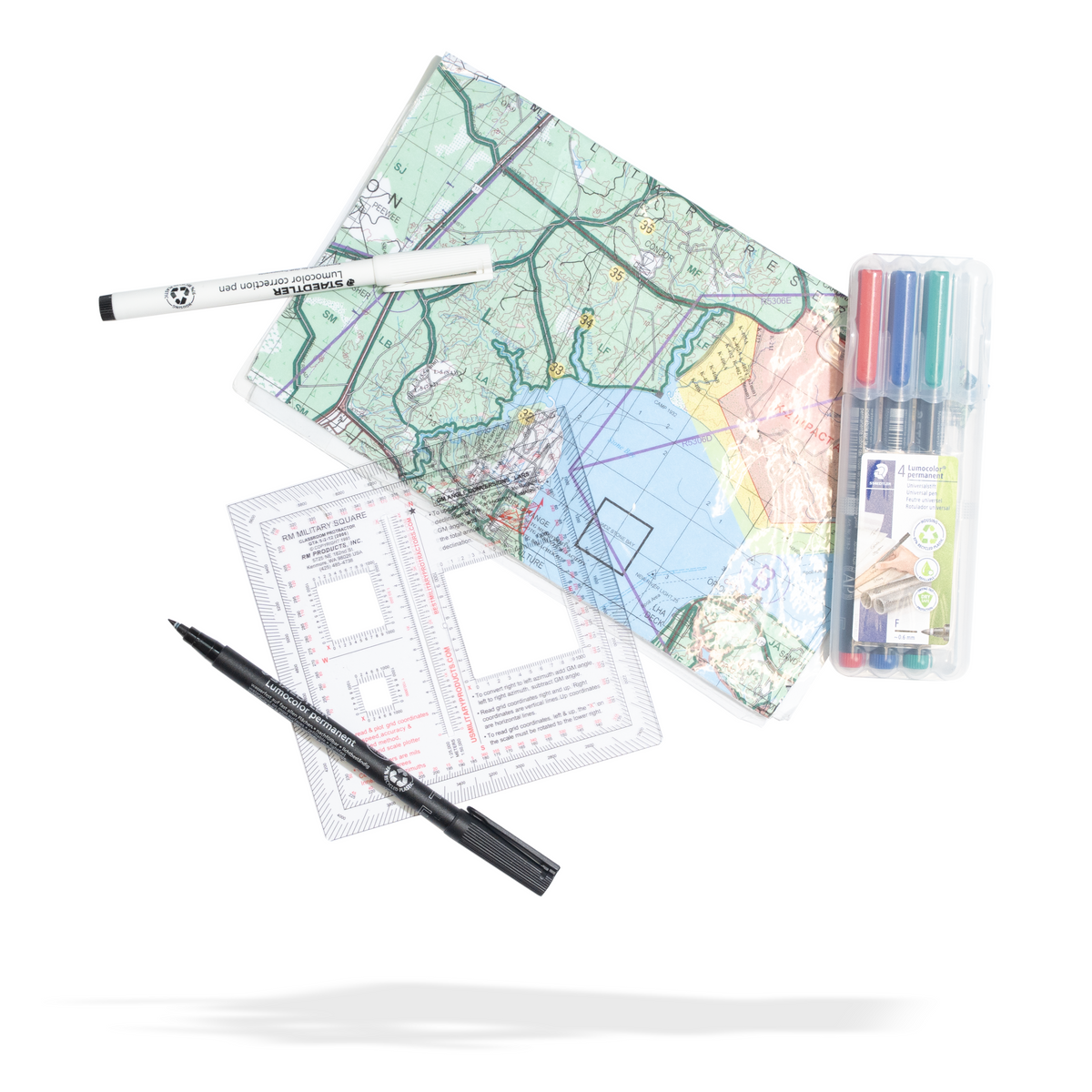 Shaw Serviceability Map Mil. Square - Map Protractor – Shaw Concepts